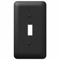 Amerelle Devon Wallplate, 5 in L, 2-13/16 in W, 1 -Gang, Steel, Black 935TBK